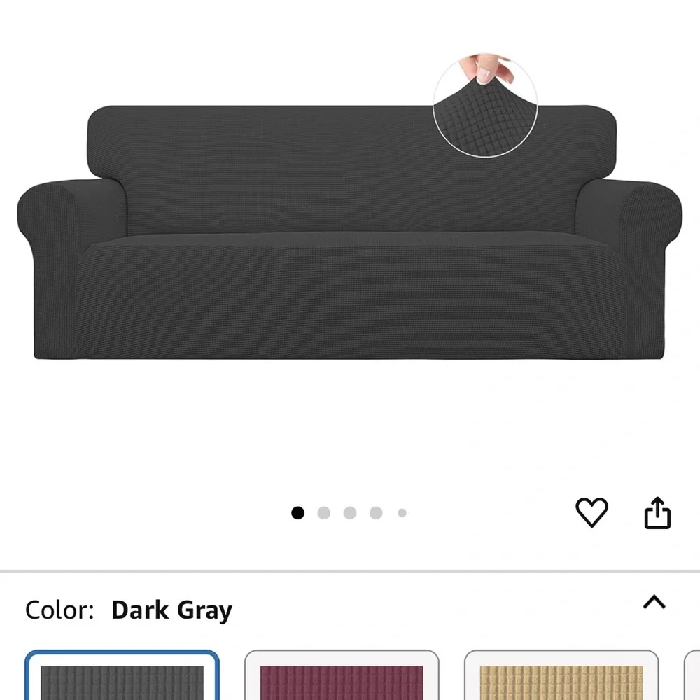 Dark Gray Sofa Slipcover